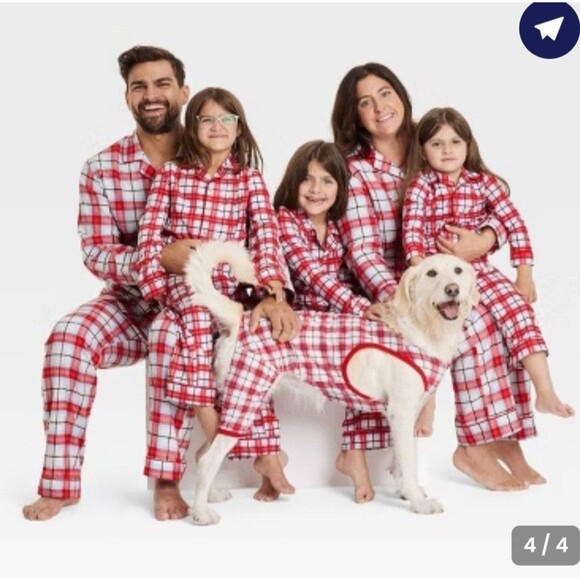 Wondershop Pajama Set Kids Small Multicolor Plaid 2 Piece Family Sleep Set NWT - Picture 6 of 6
